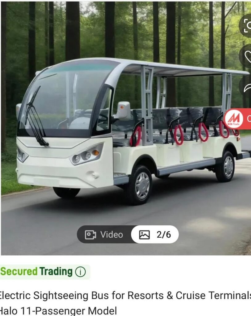 14-seater electric sightseeing shuttle bus