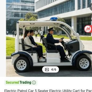 Open-air 4-seater electric utility patrol vehicle